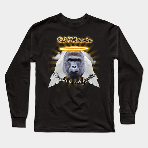 R.I.P Harambe Long Sleeve T-Shirt by FeverTees